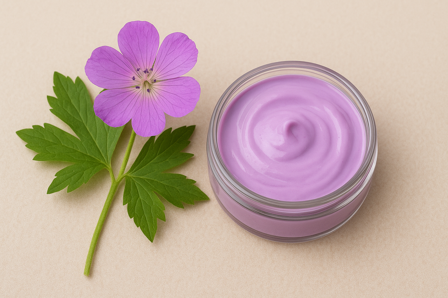 Geranium extract in skincare