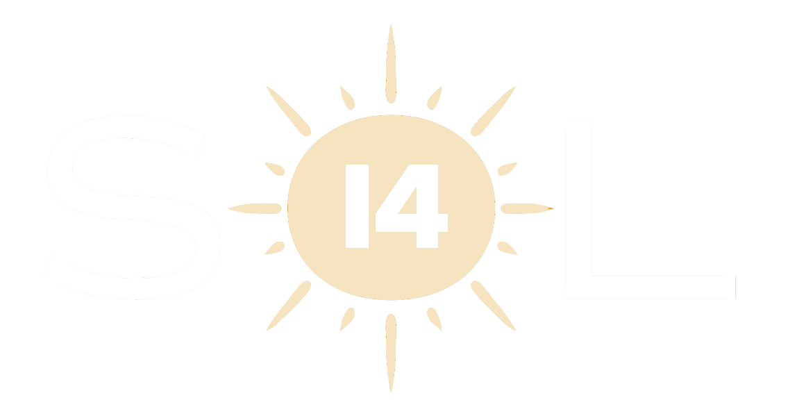 sol14 logo light sun white