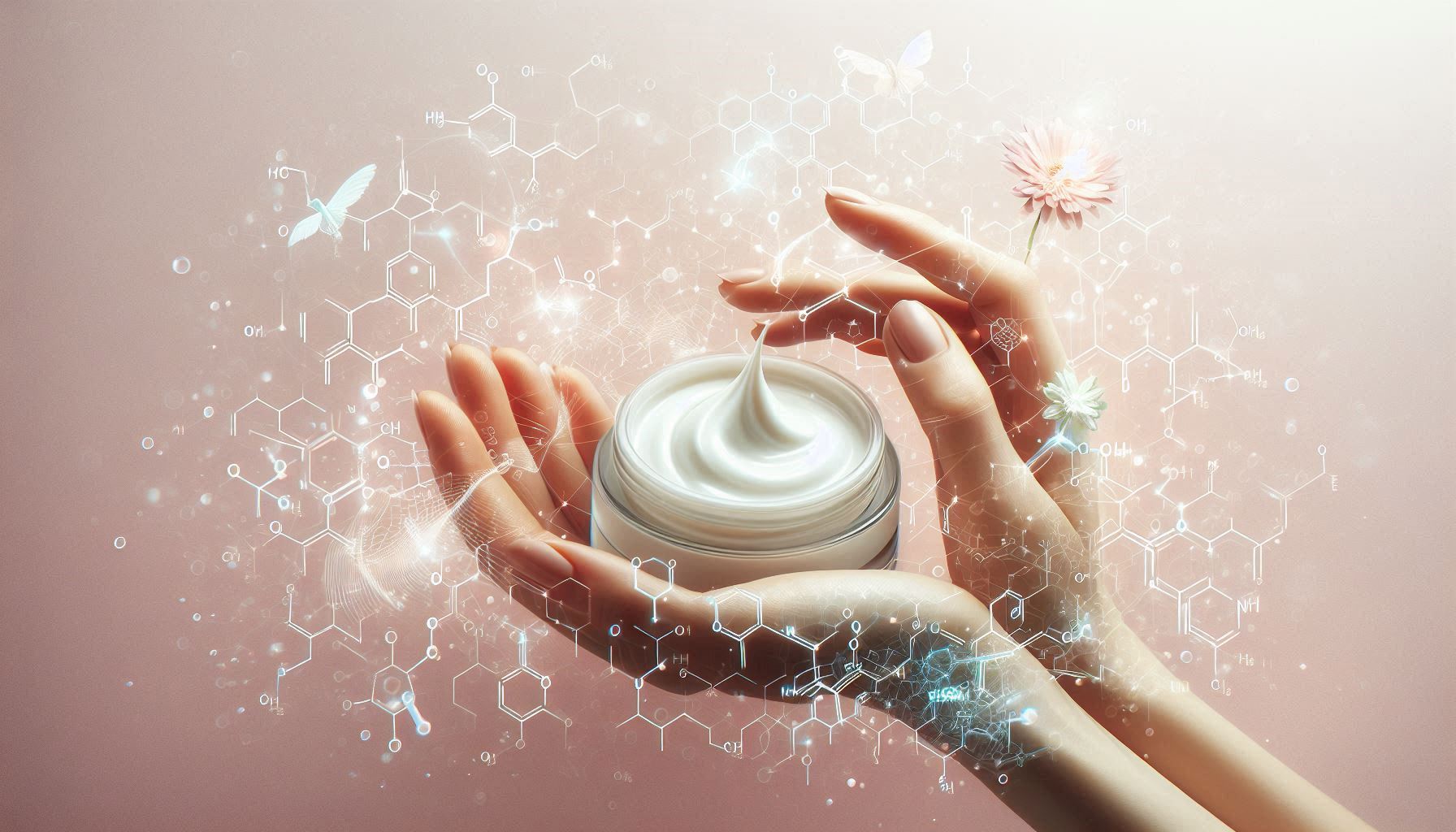 A representation of Panthenol (Pro-Vitamin B5), a soothing and hydrating ingredient in skincare.